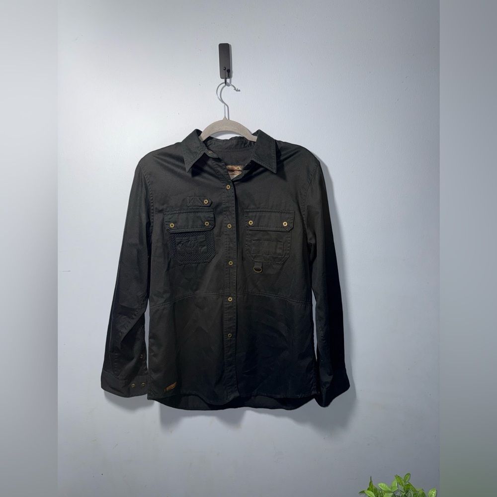 VTG Ralph Lauren Military Women’s Medium 1967 Black Cargo Utility Button Down